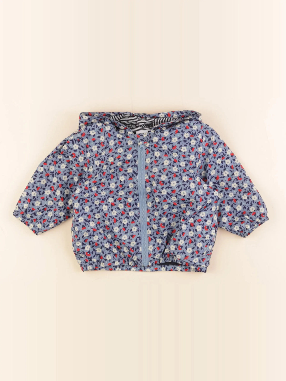 Petit Bateau - imperméable bleu - 12 mois