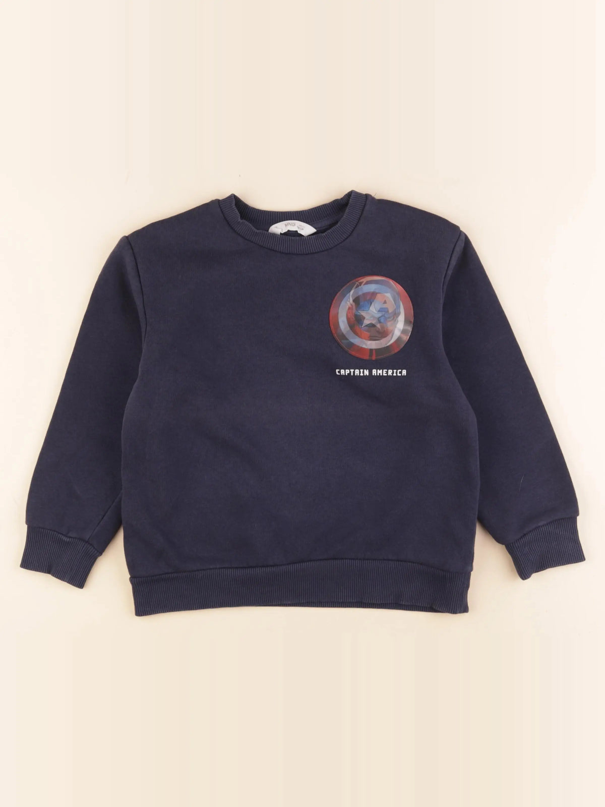 Mango - sweat imprimé au dos bleu - 5/6 ans