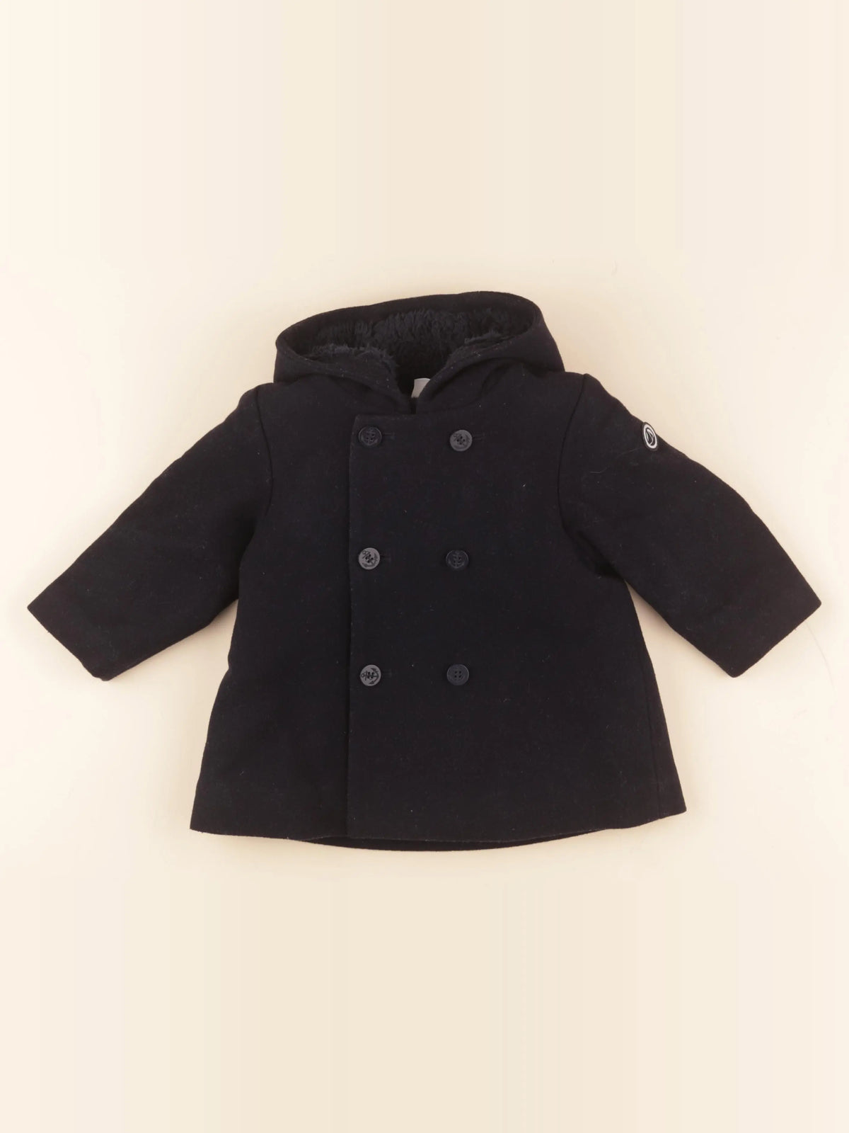 Petit Bateau - manteau bleu - 36 mois