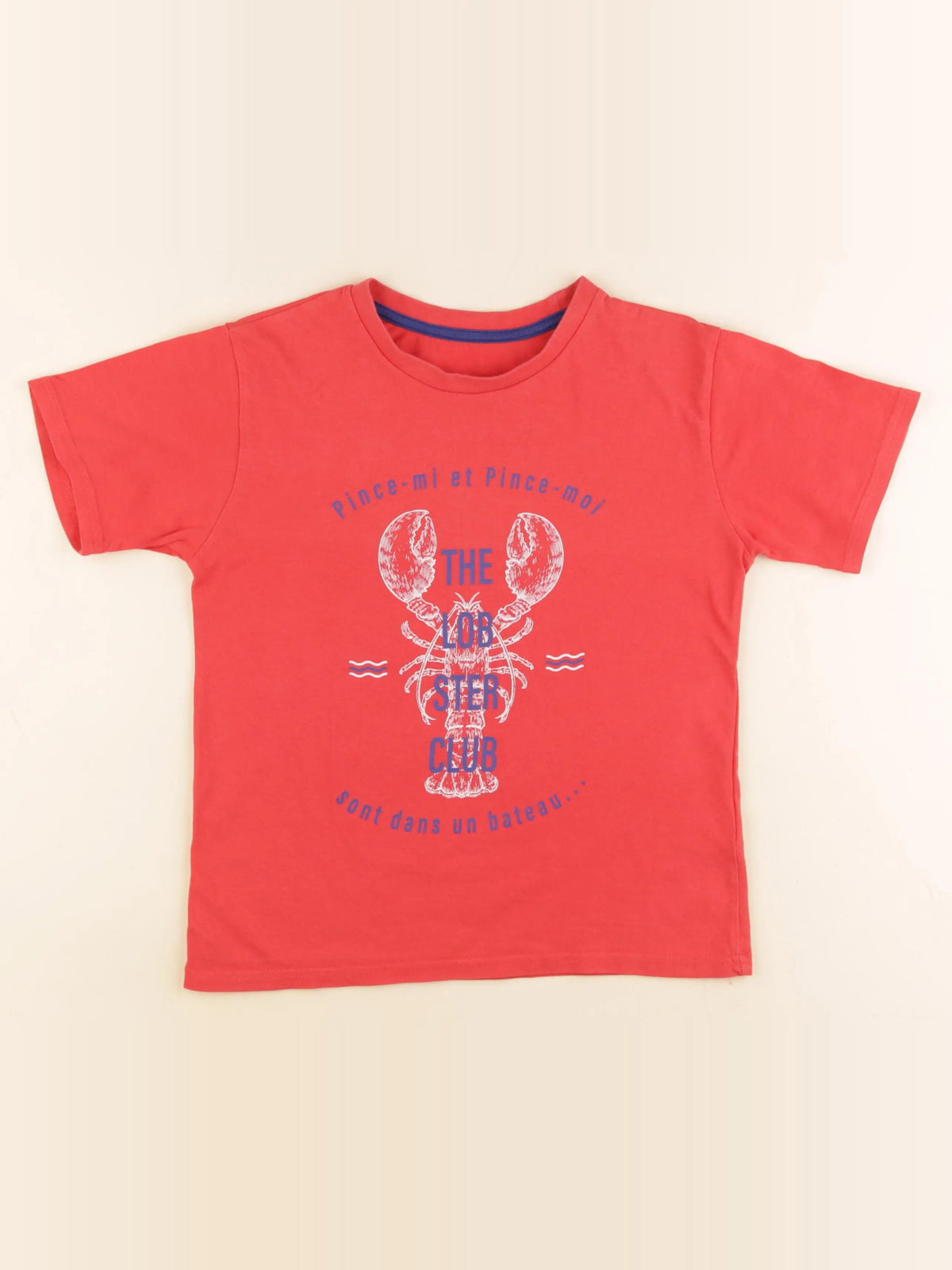 Vertbaudet - tee-shirt rouge - 8 ans