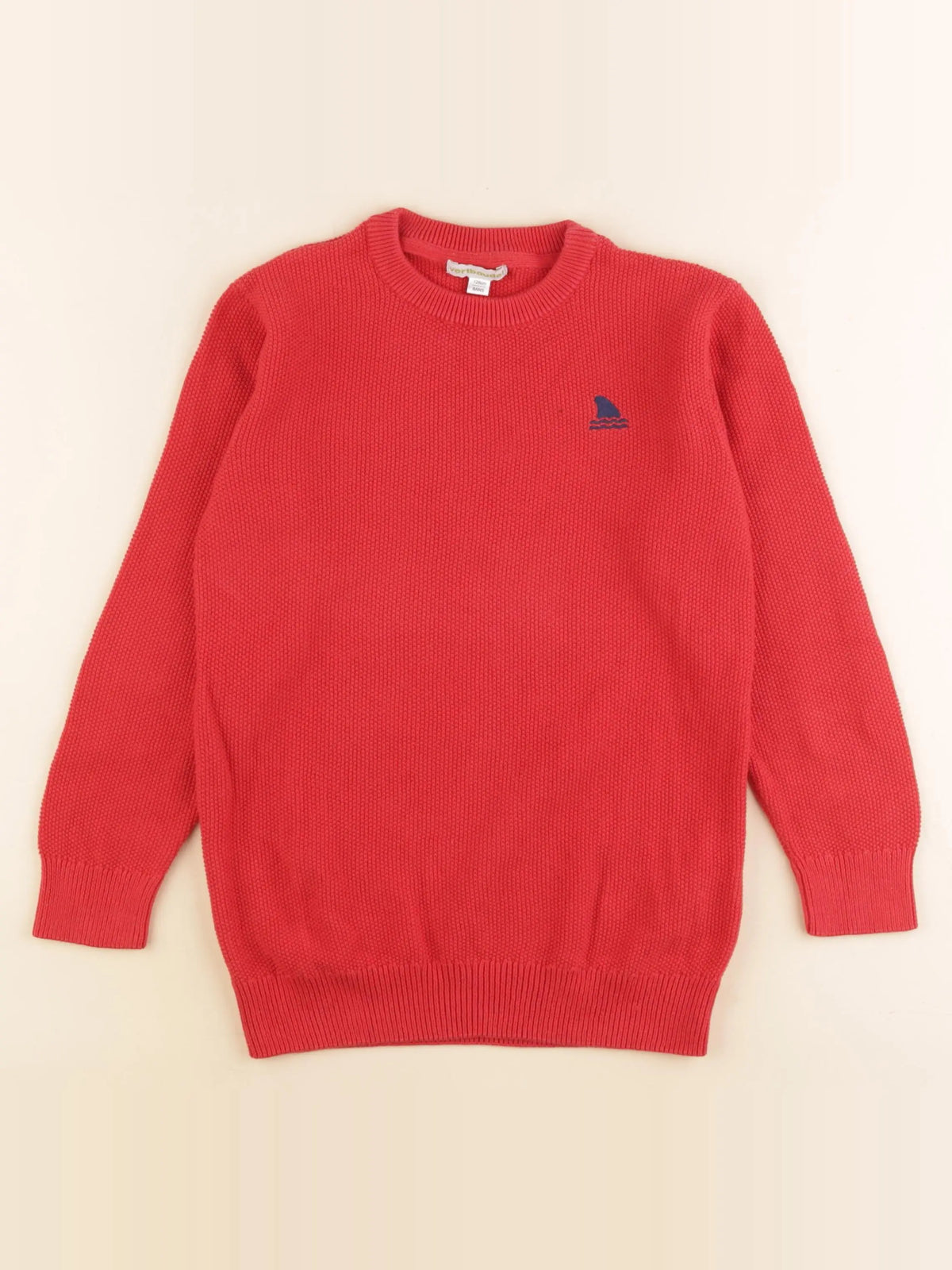 Vertbaudet - pull rouge - 8 ans