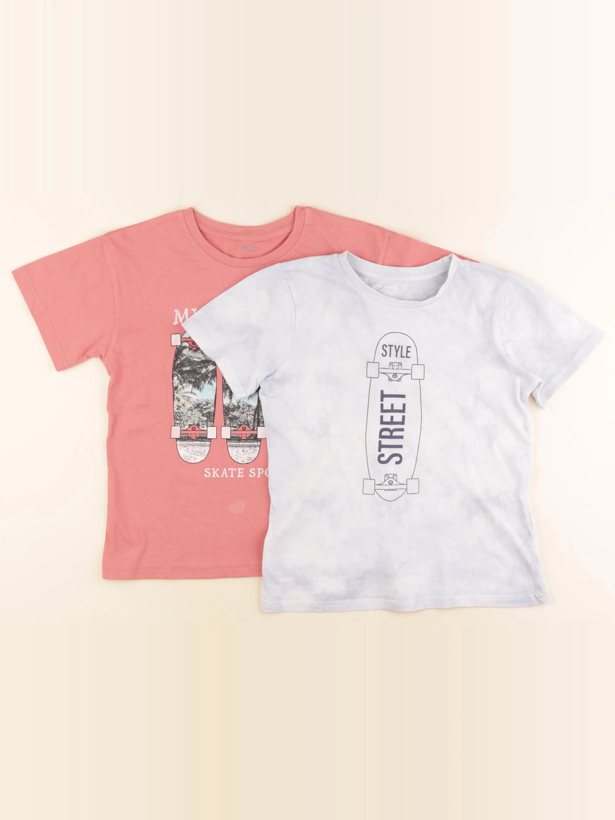 Vertbaudet - lot de 2 tee-shirts multicolore - 8 ans