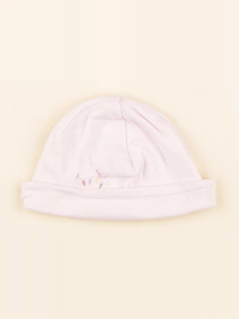 Petit Bateau - bonnet rose - 0/1 mois