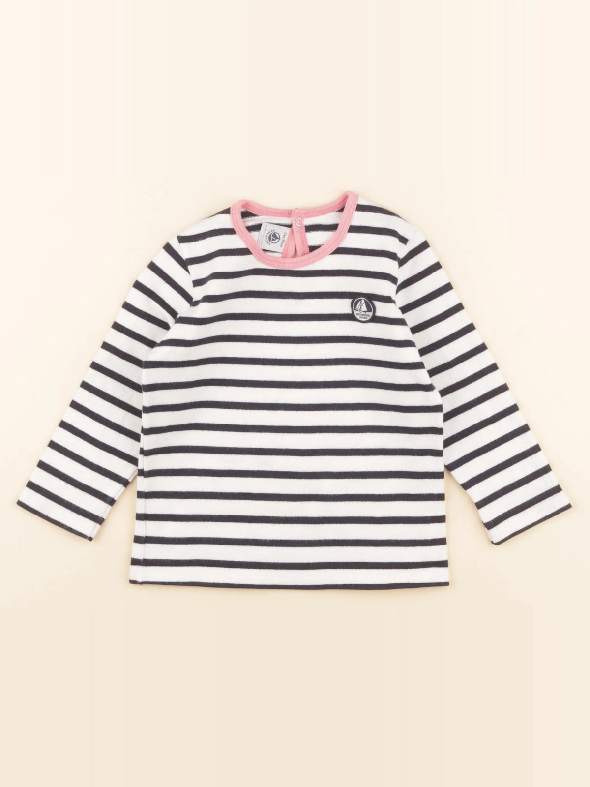 Petit Bateau - tee-shirt bleu - 24 mois