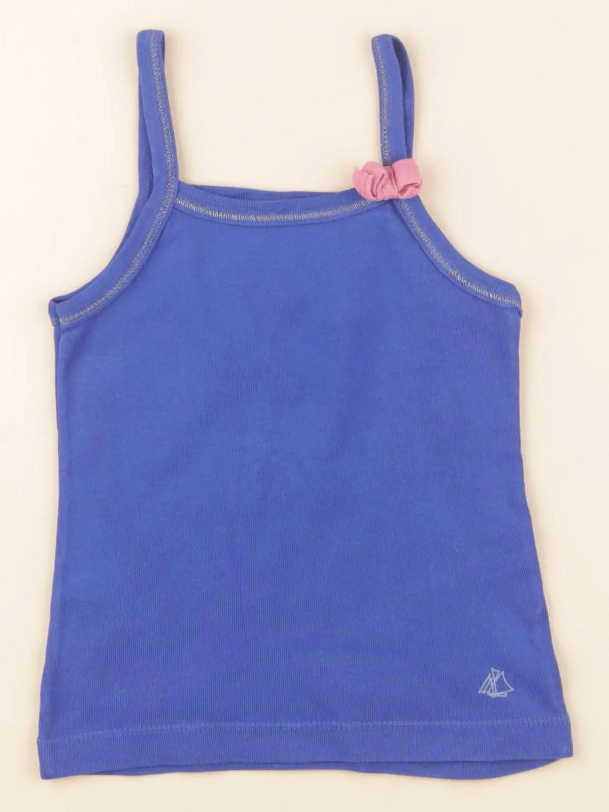 Petit Bateau - maillot de corps bleu - 4 ans