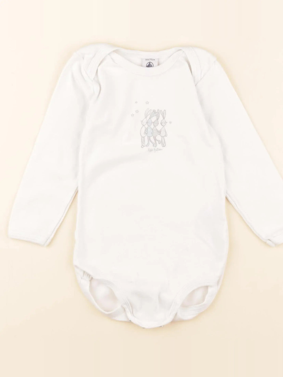 Petit Bateau - body blanc - 36 mois