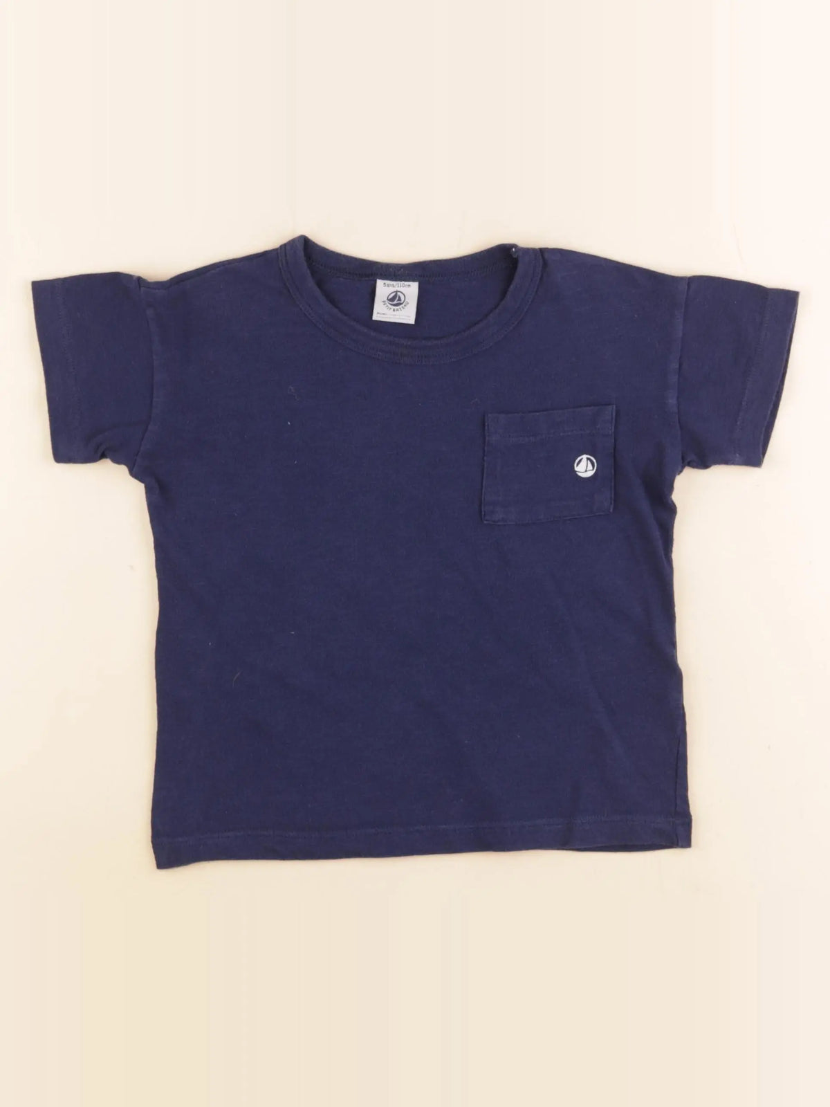Petit Bateau - tee-shirt bleu - 5 ans