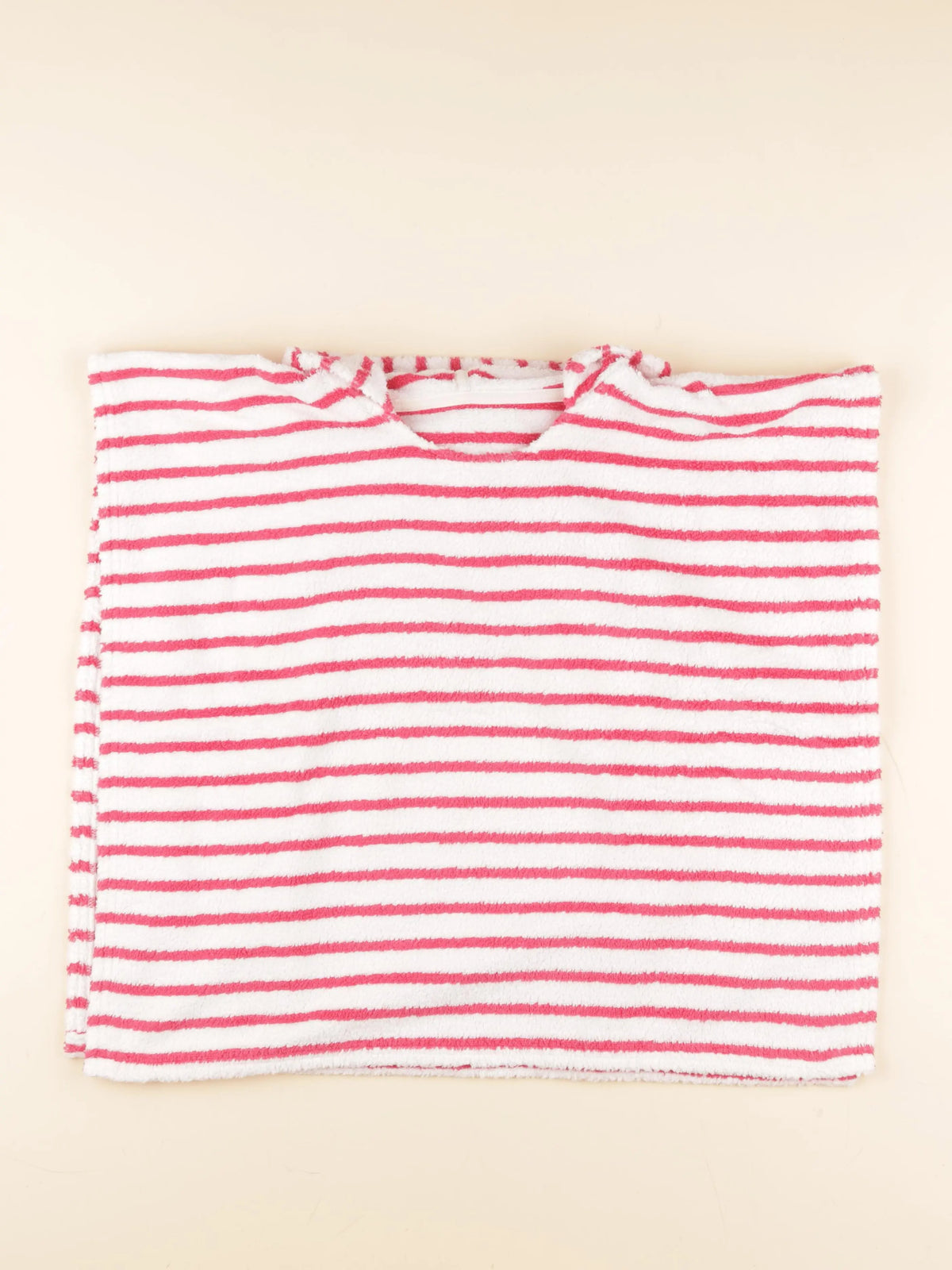 Petit Bateau - cape de bain rouge, blanc - 12/24 mois