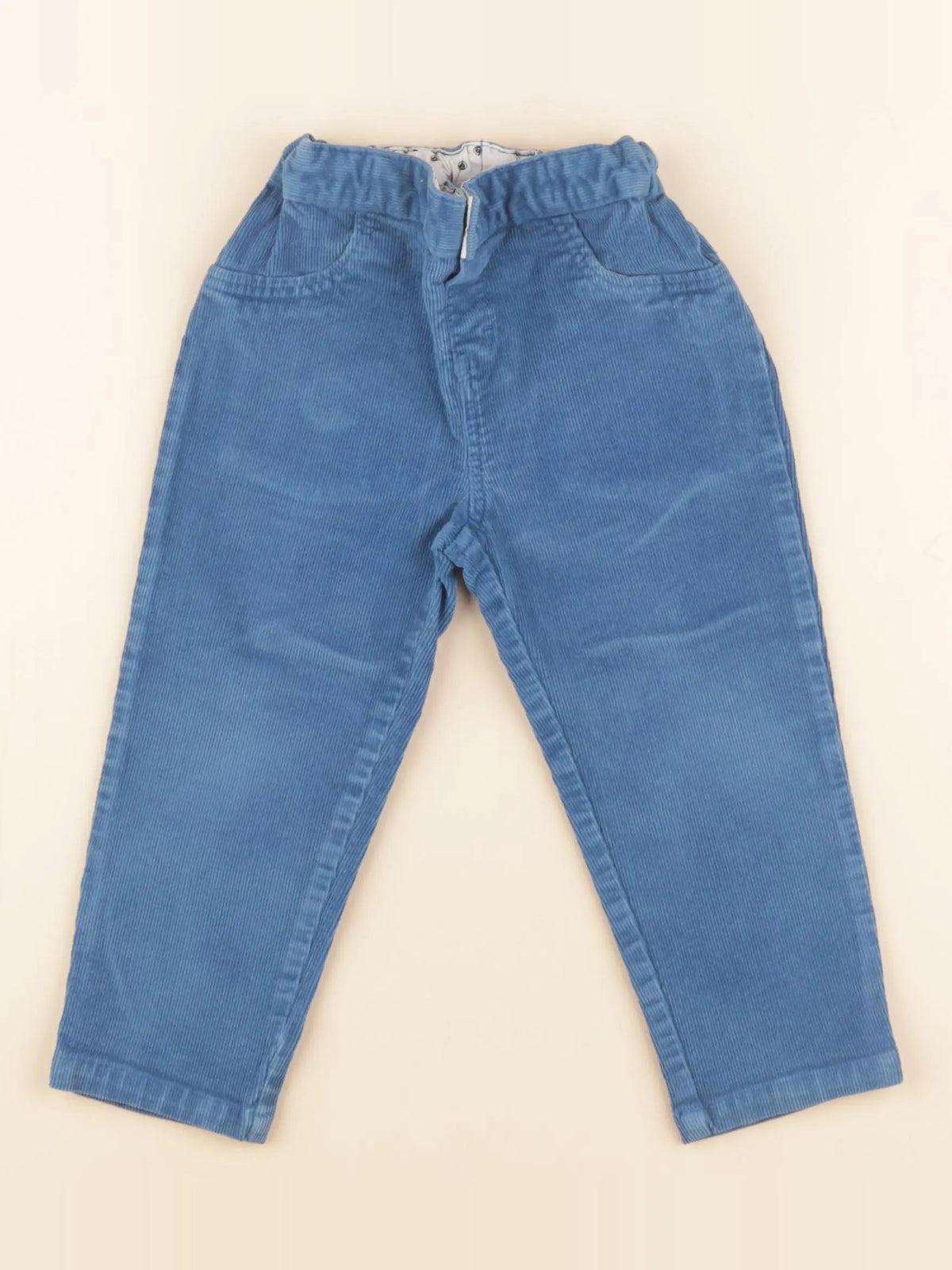 Petit Bateau - pantalon bleu - 24 mois