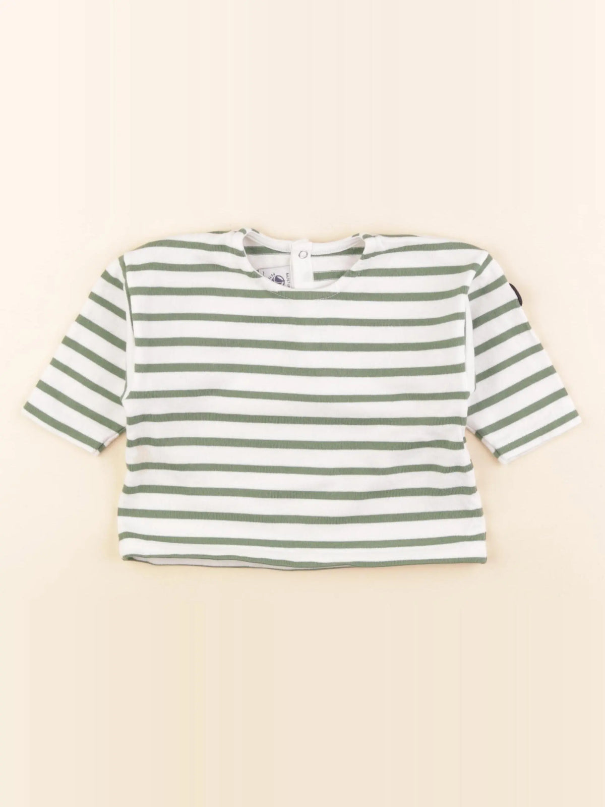 Petit Bateau - pull blanc, vert - 6 mois