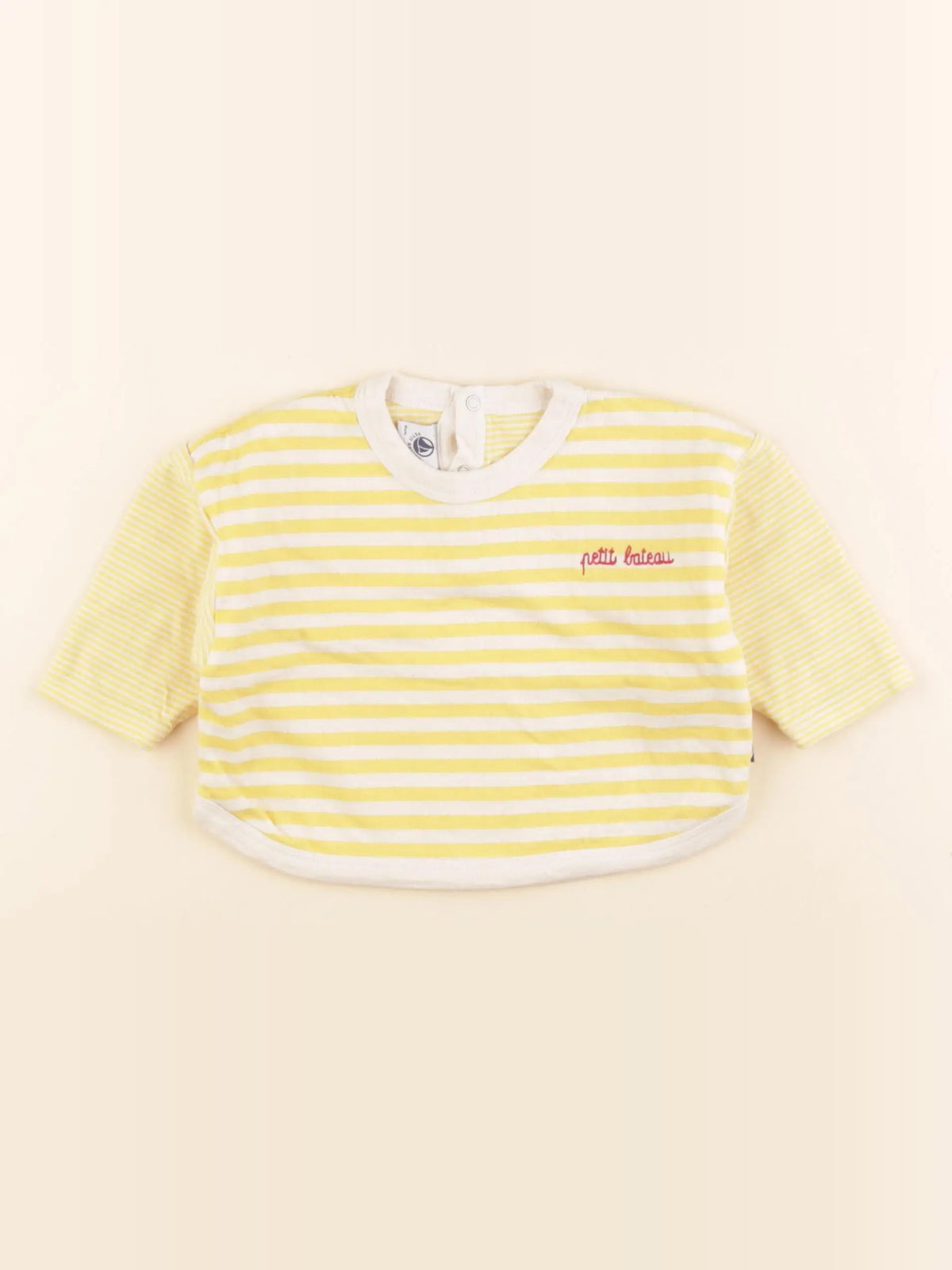 Petit Bateau - sweat jaune - 6 mois
