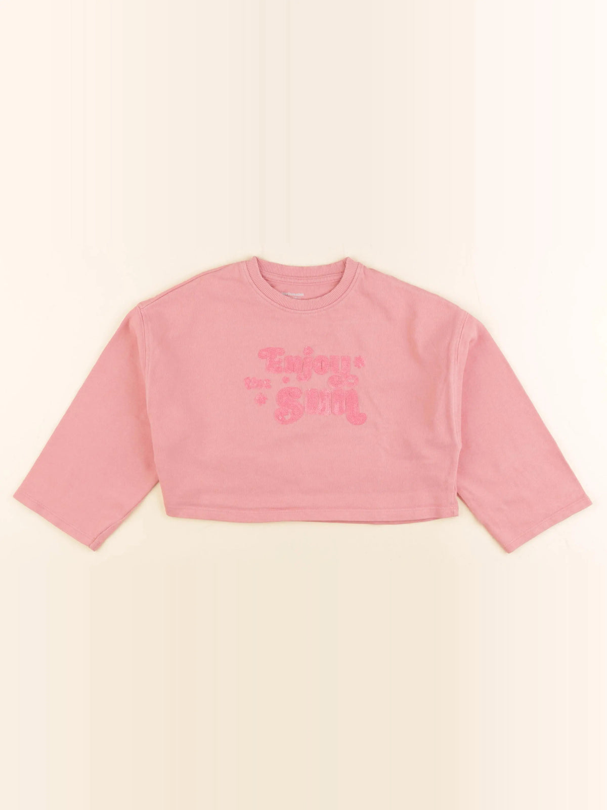 Vertbaudet - sweat rose - 6 ans