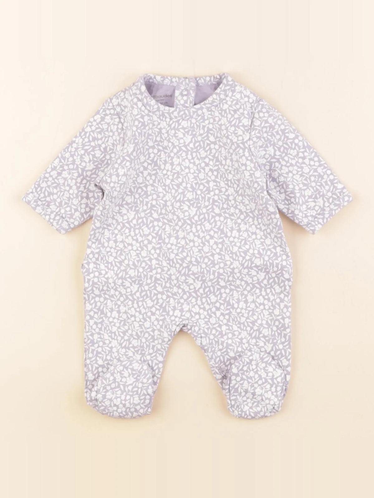Vertbaudet - pyjama coton violet - 1 mois