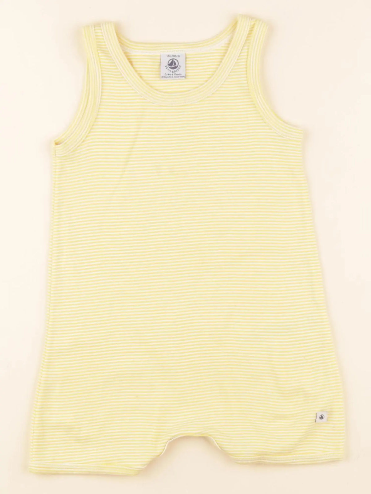 Petit Bateau - pyjama coton jaune - 18 mois