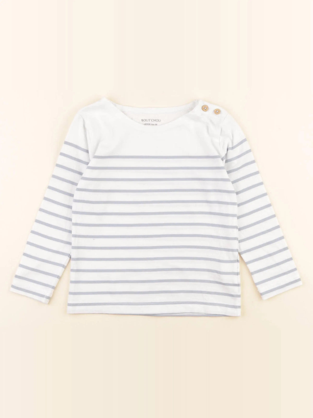Boutchou - tee-shirt blanc, bleu - 36 mois