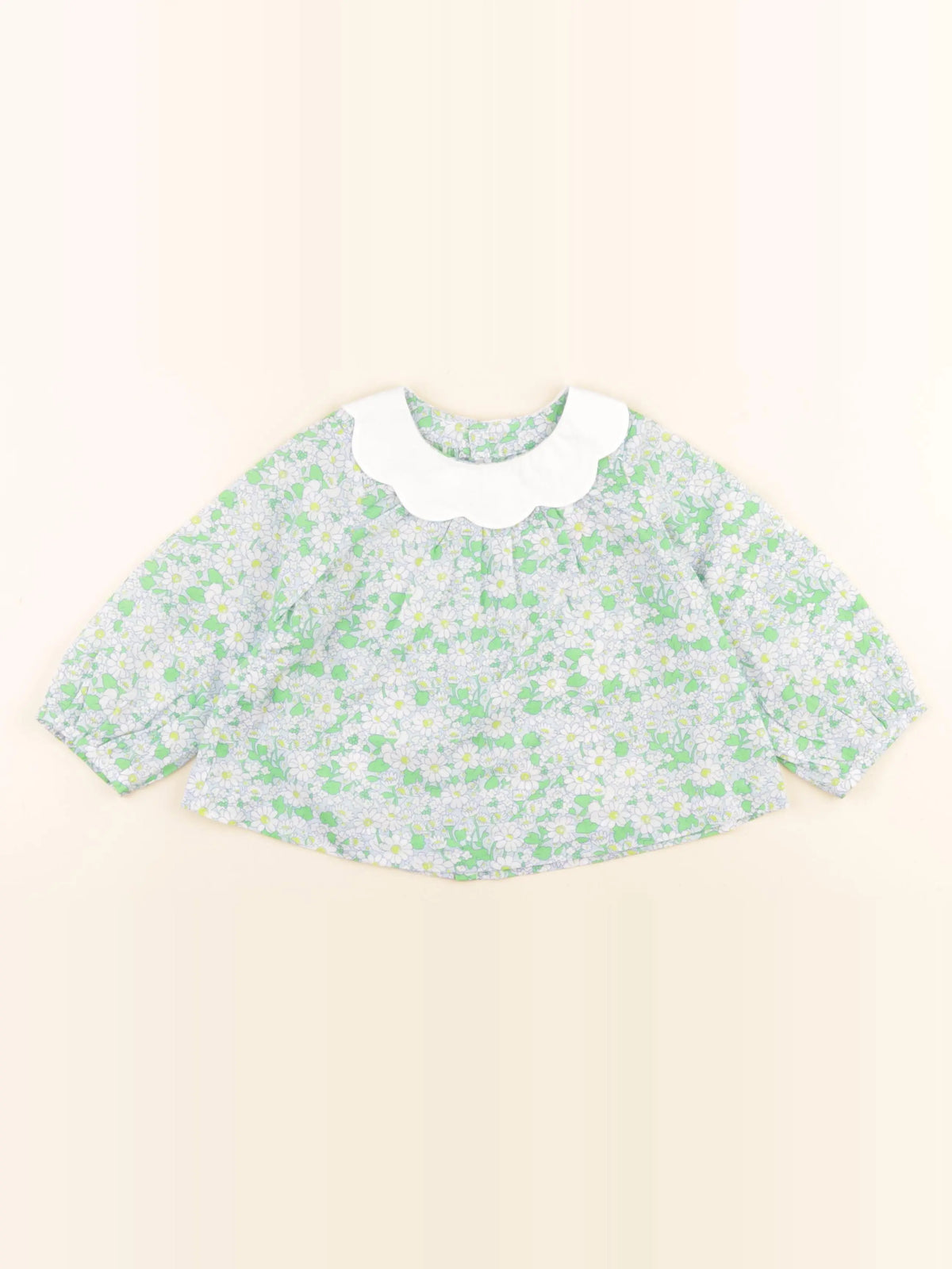 Jacadi - blouse liberty vert - 24 mois
