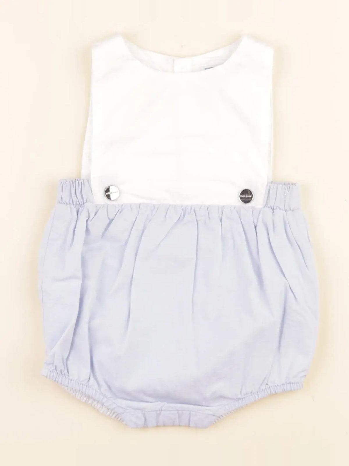 Jacadi - combinaison blanc, bleu - 6 mois