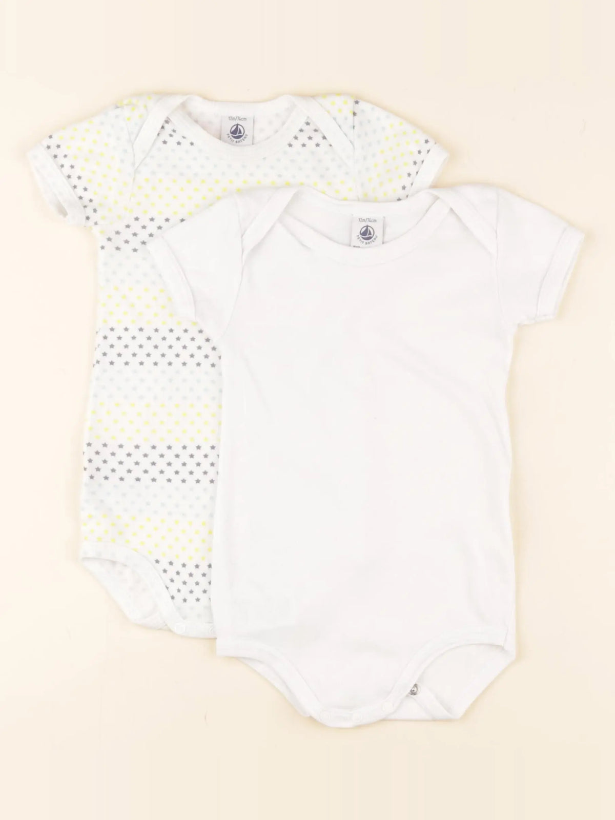 Petit Bateau - lot de 2 bodies en coton multicolore - 24 mois