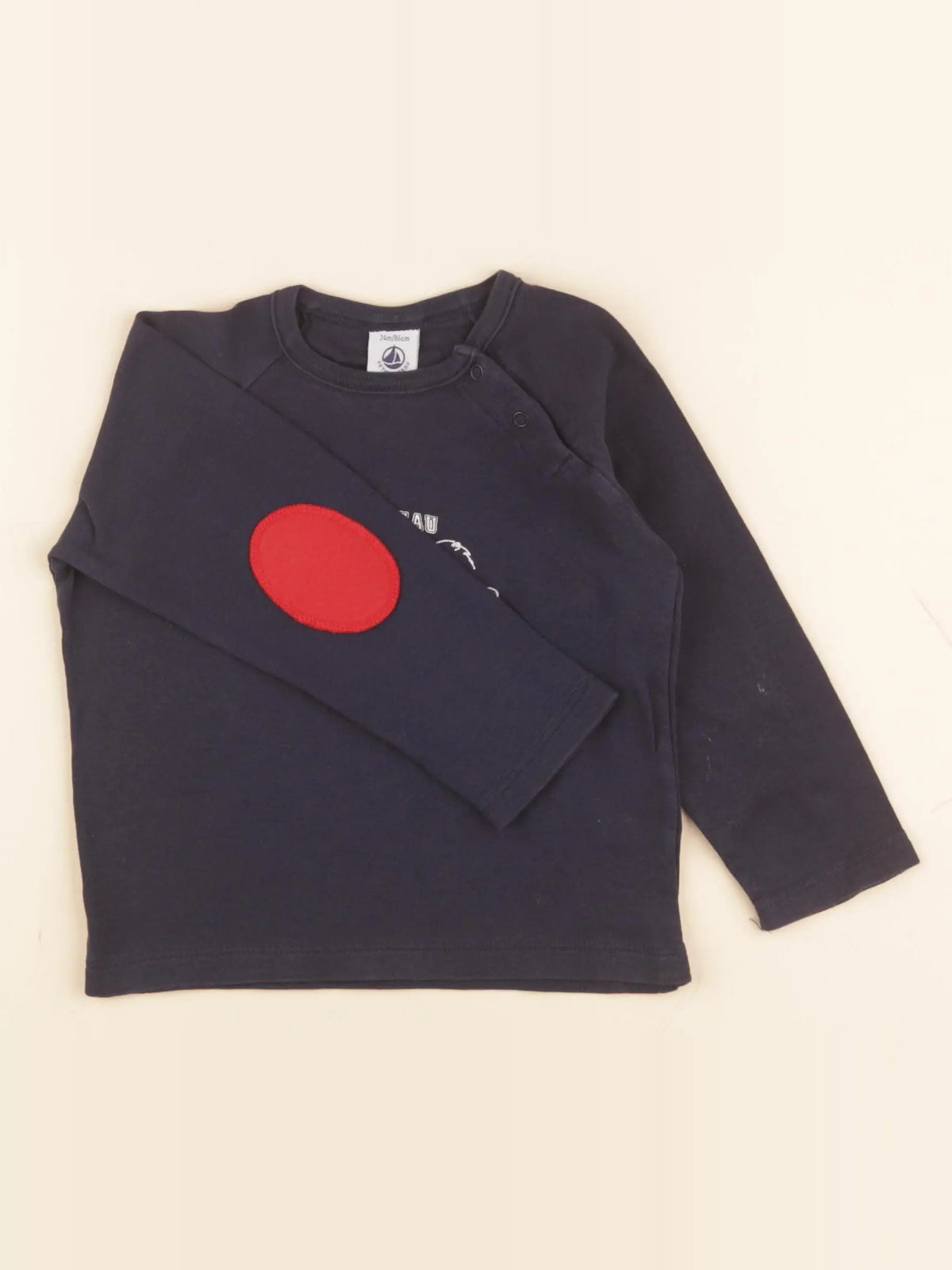 Petit Bateau - tee-shirt bleu - 24 mois