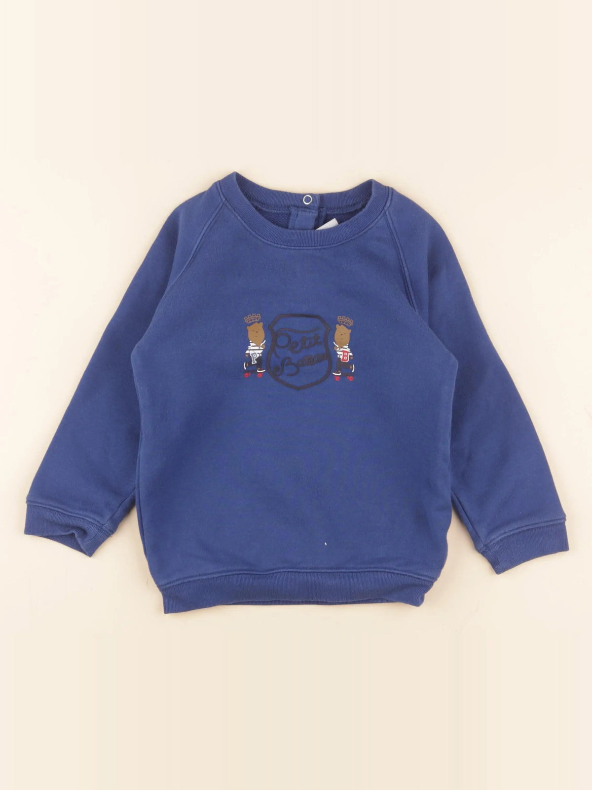 Petit Bateau - sweat bleu - 36 mois