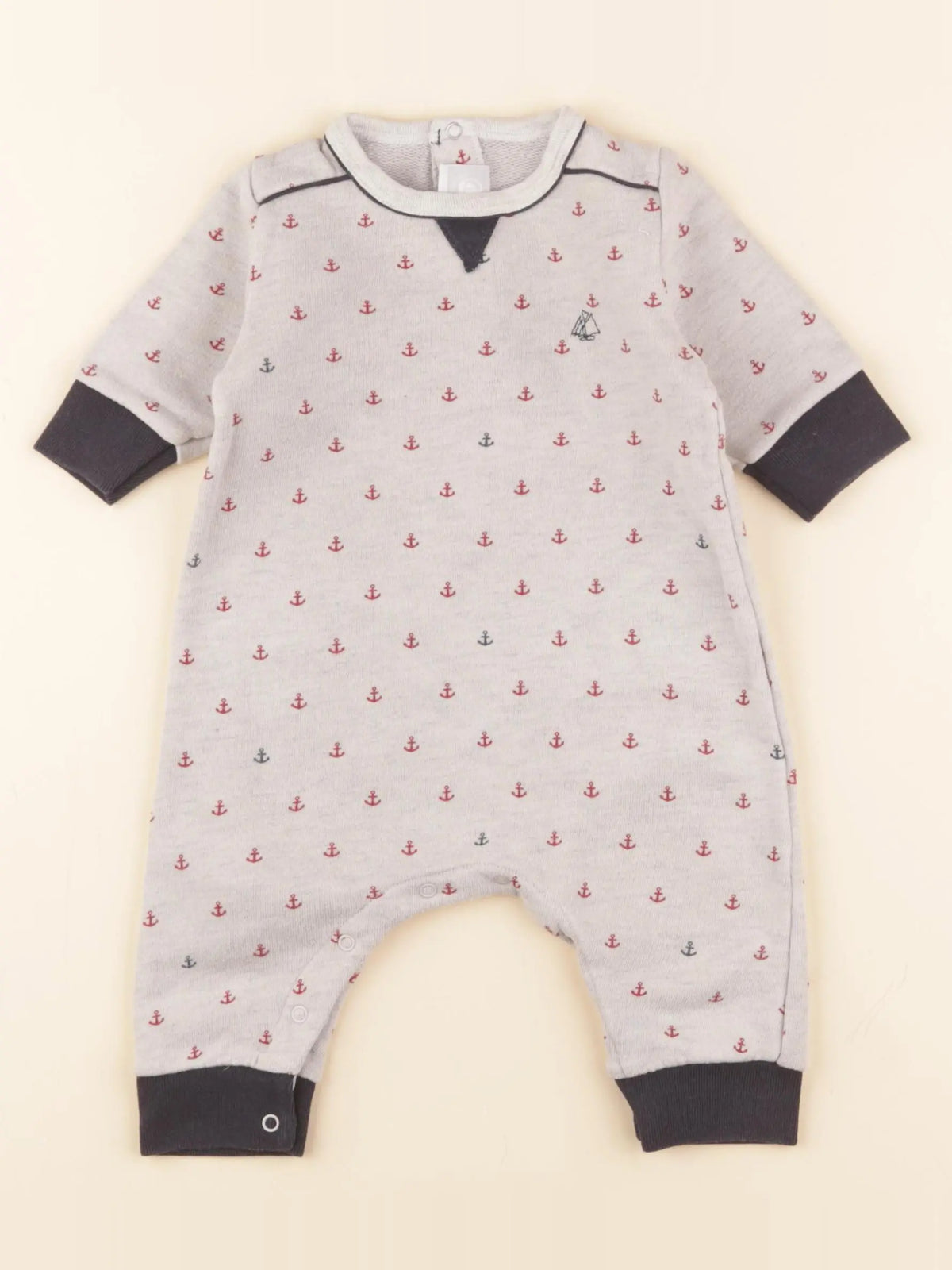 Petit Bateau - combinaison gris - 3 mois