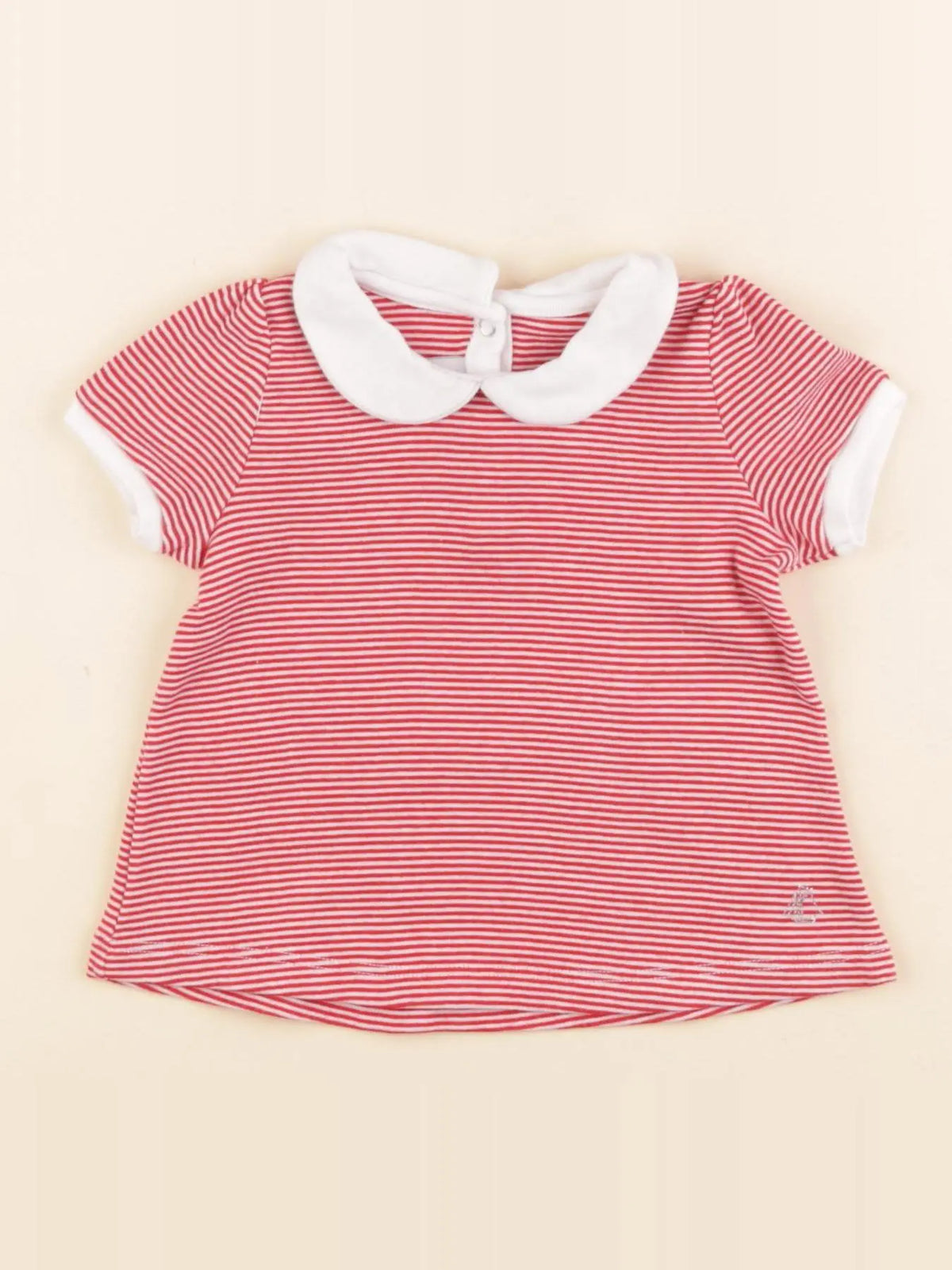 Petit Bateau - tee-shirt rouge - 6 mois
