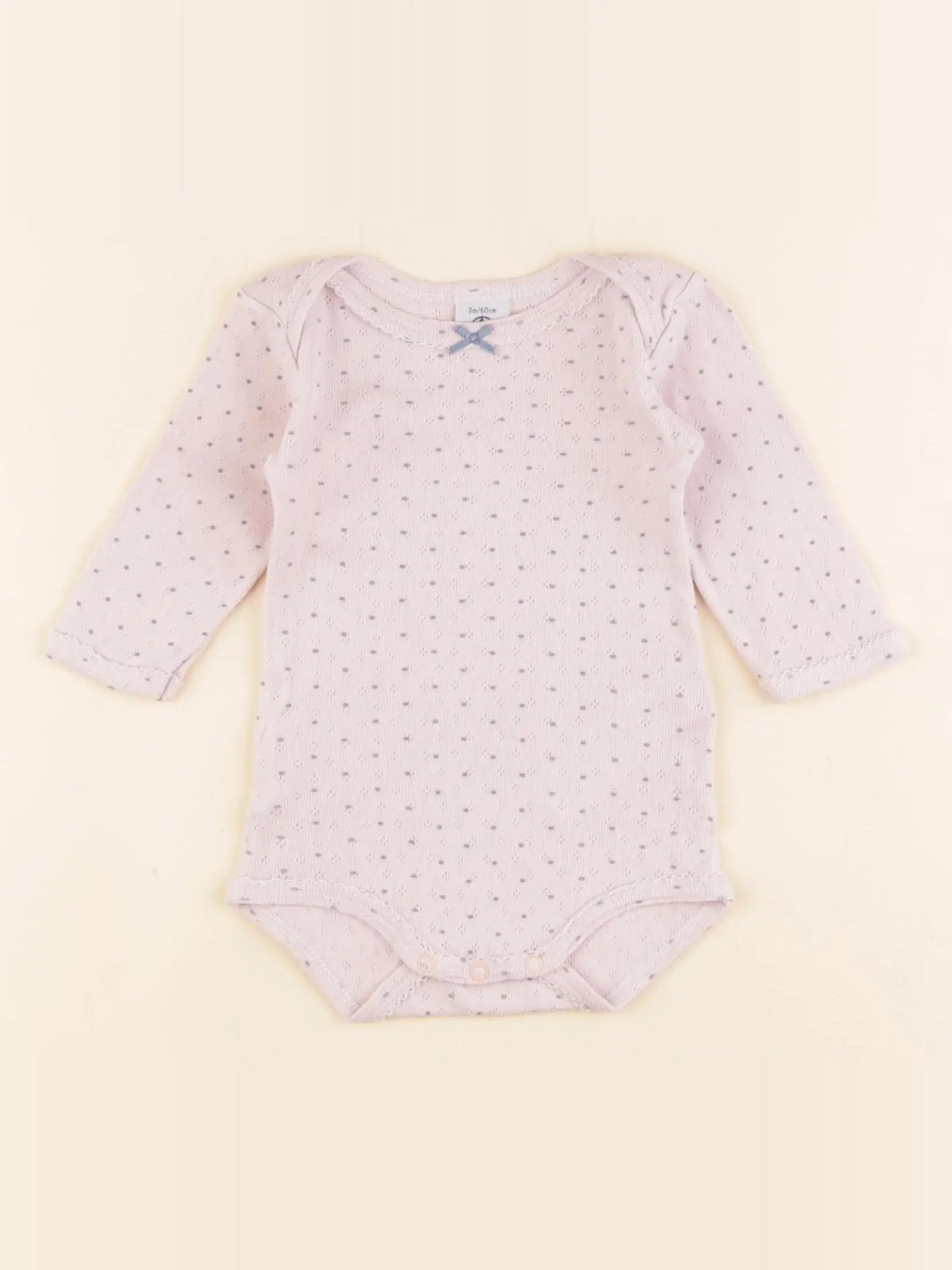 Petit Bateau - body rose - 3 mois