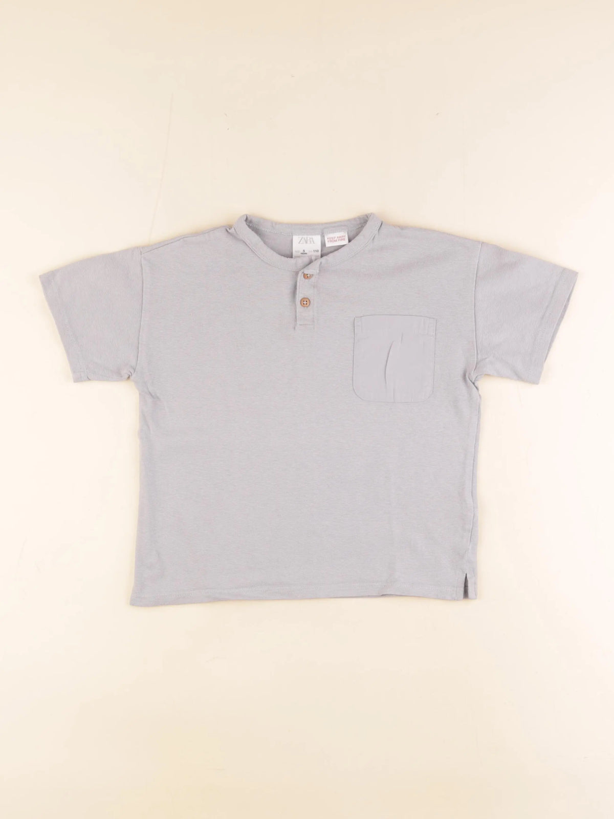 Zara - tee-shirt gris - 5 ans