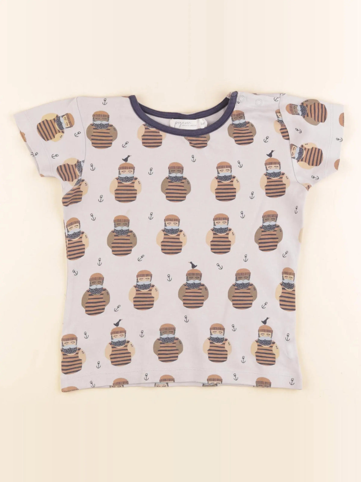 Pigeon Organics - tee-shirt gris - 3/4 ans