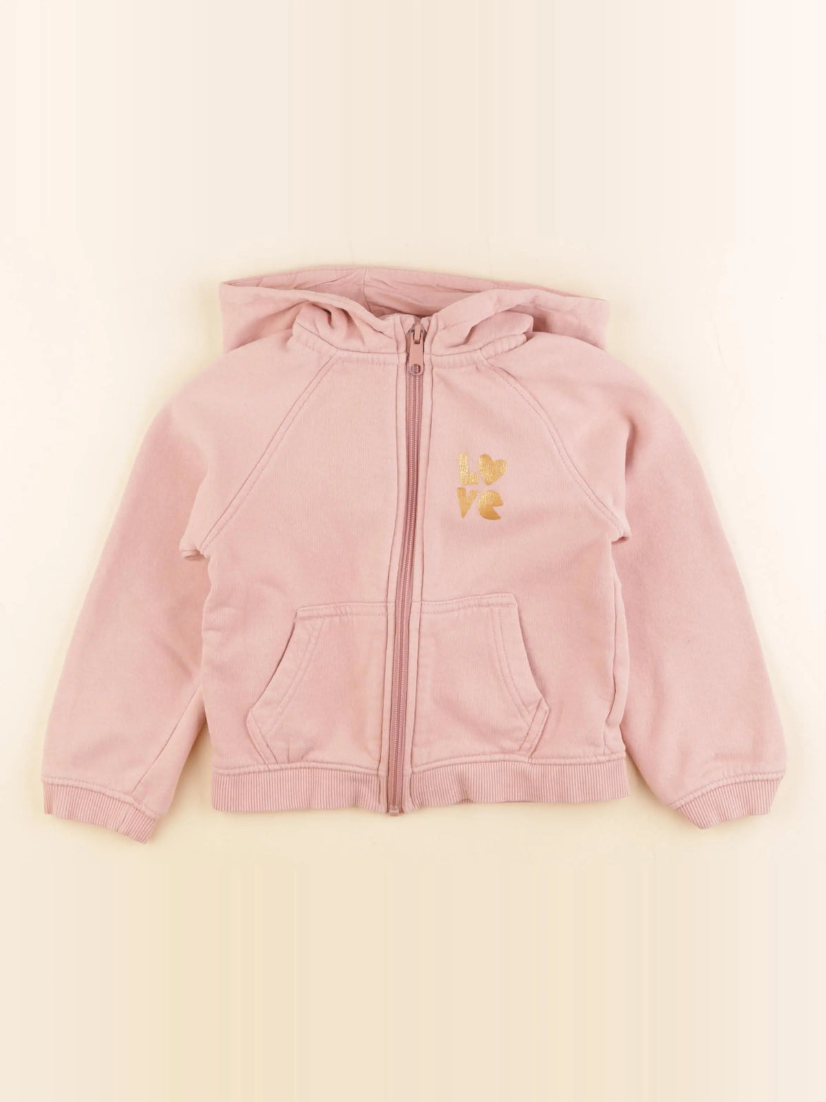 Vertbaudet - sweat or, rose - 5 ans