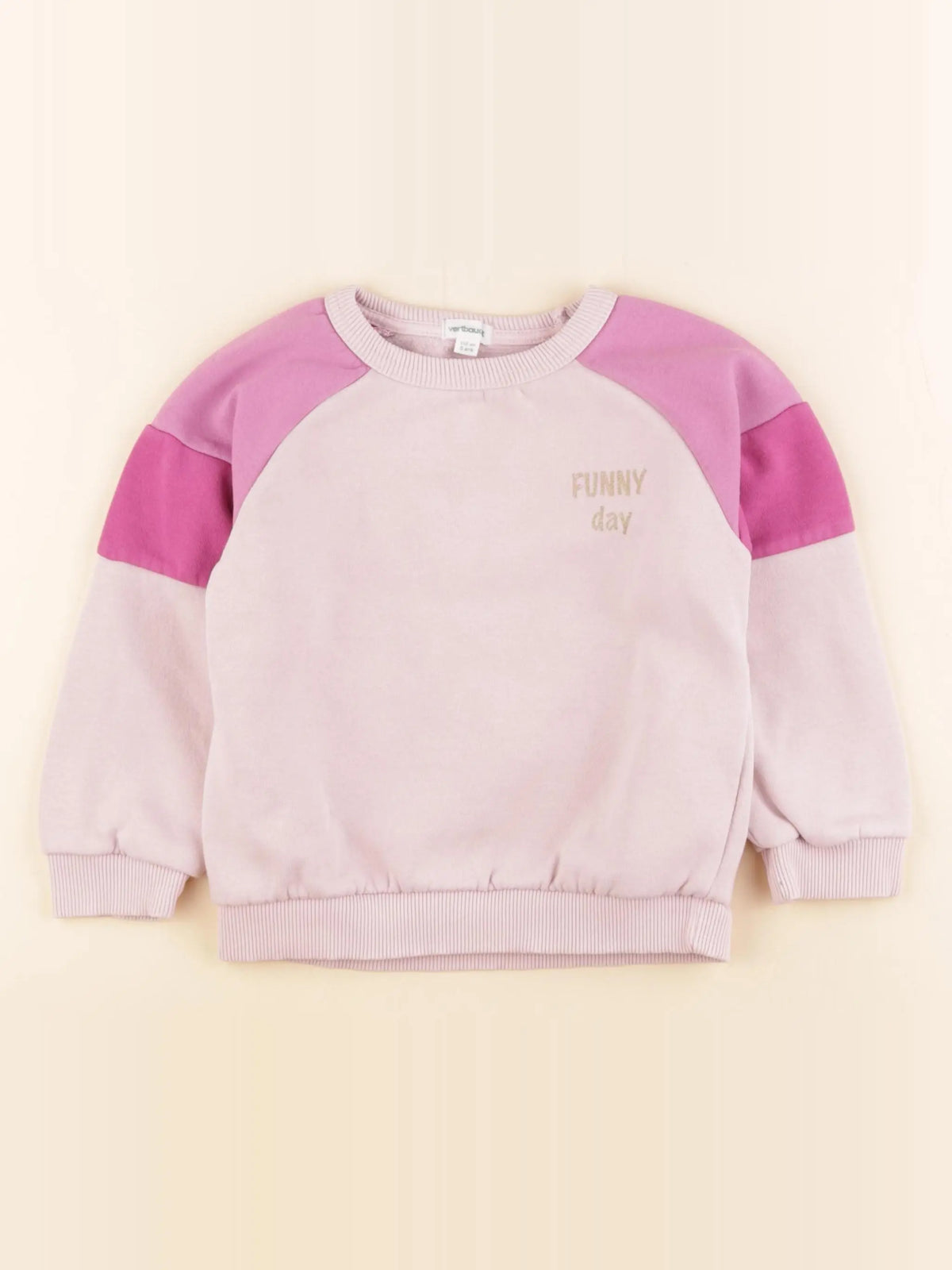 Vertbaudet - sweat rose - 5 ans