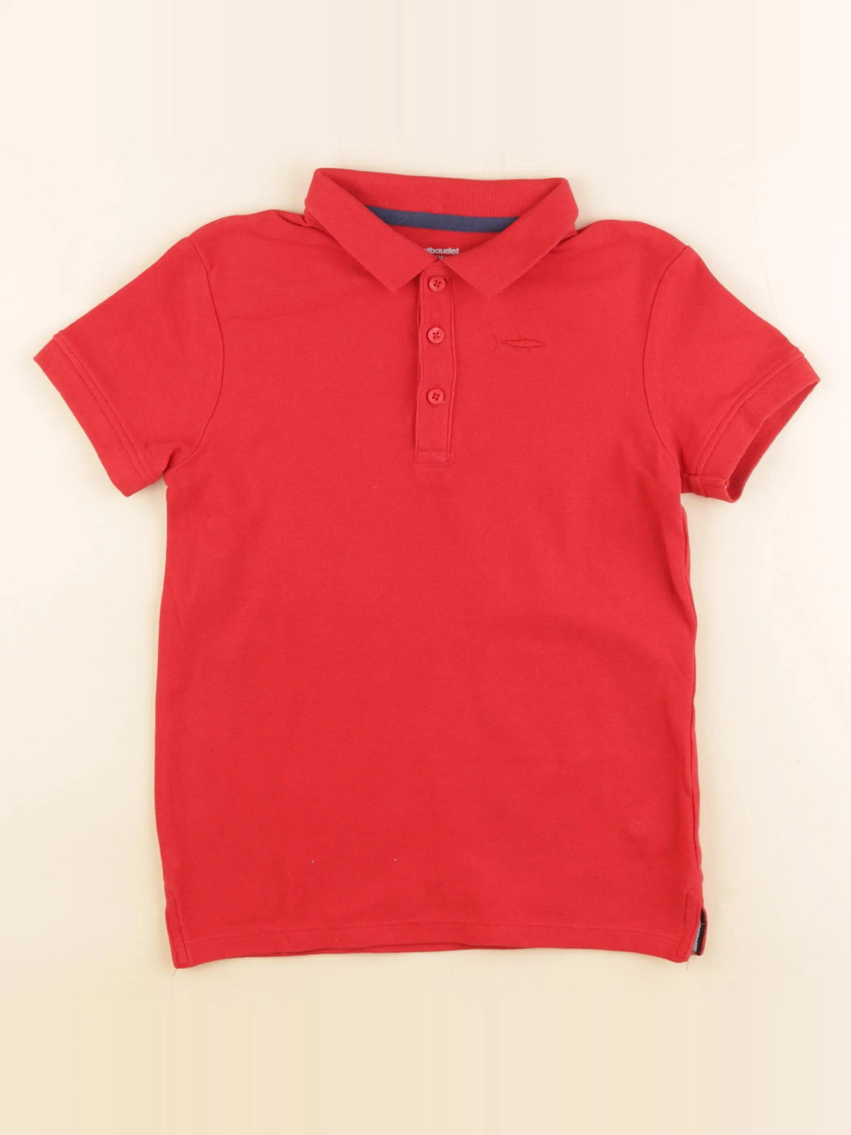 Vertbaudet - polo rouge - 6 ans