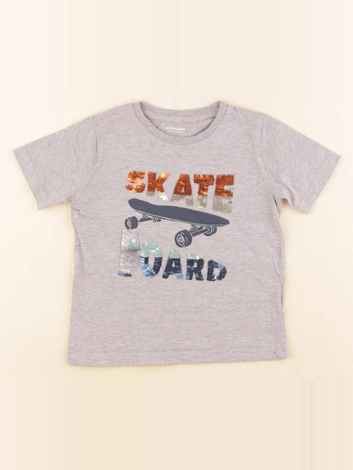 Vertbaudet - tee-shirt gris - 4 ans
