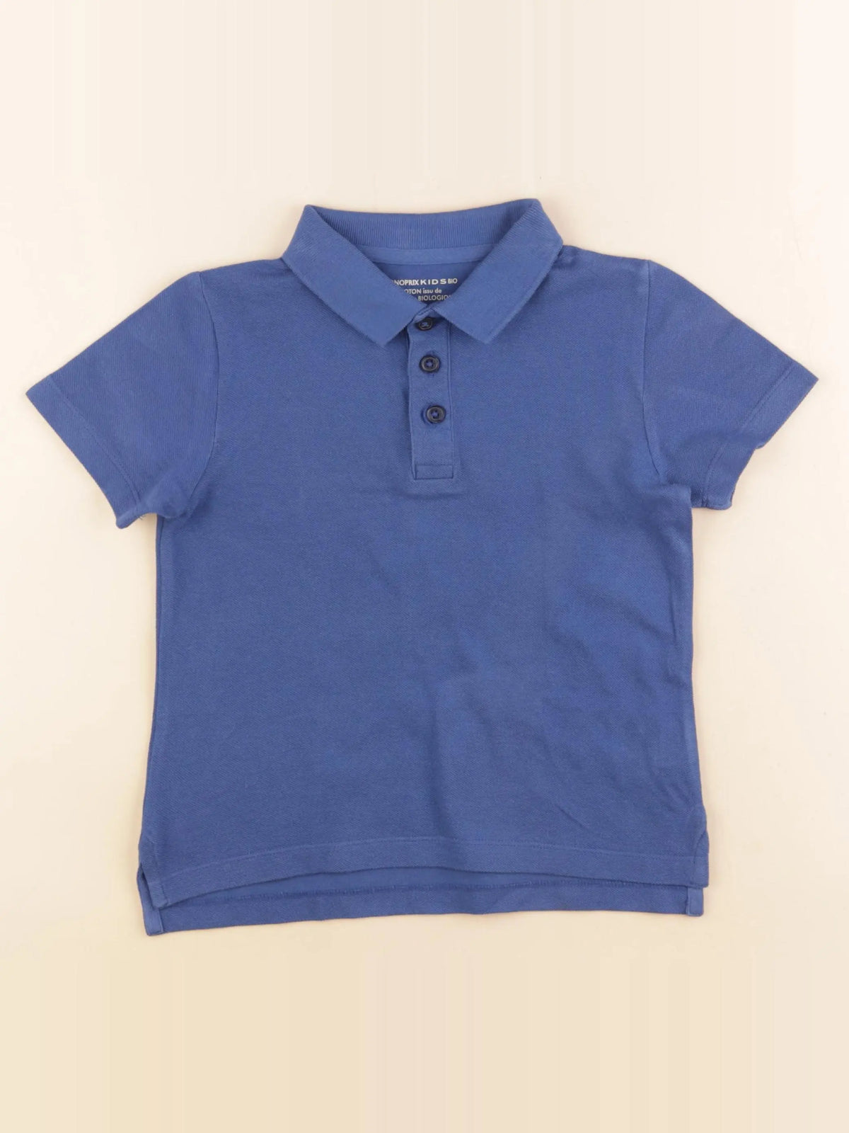 Monoprix - polo bleu - 6 ans