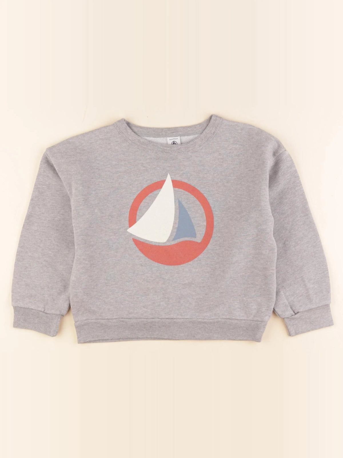 Petit Bateau - sweat gris - 6 ans