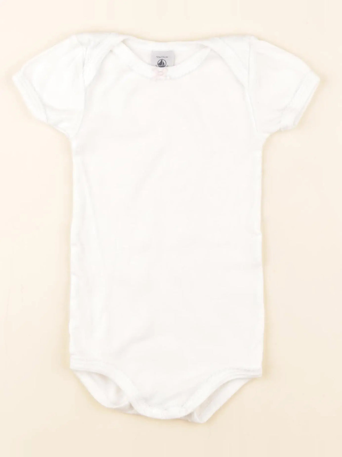 Petit Bateau - body blanc - 12 mois