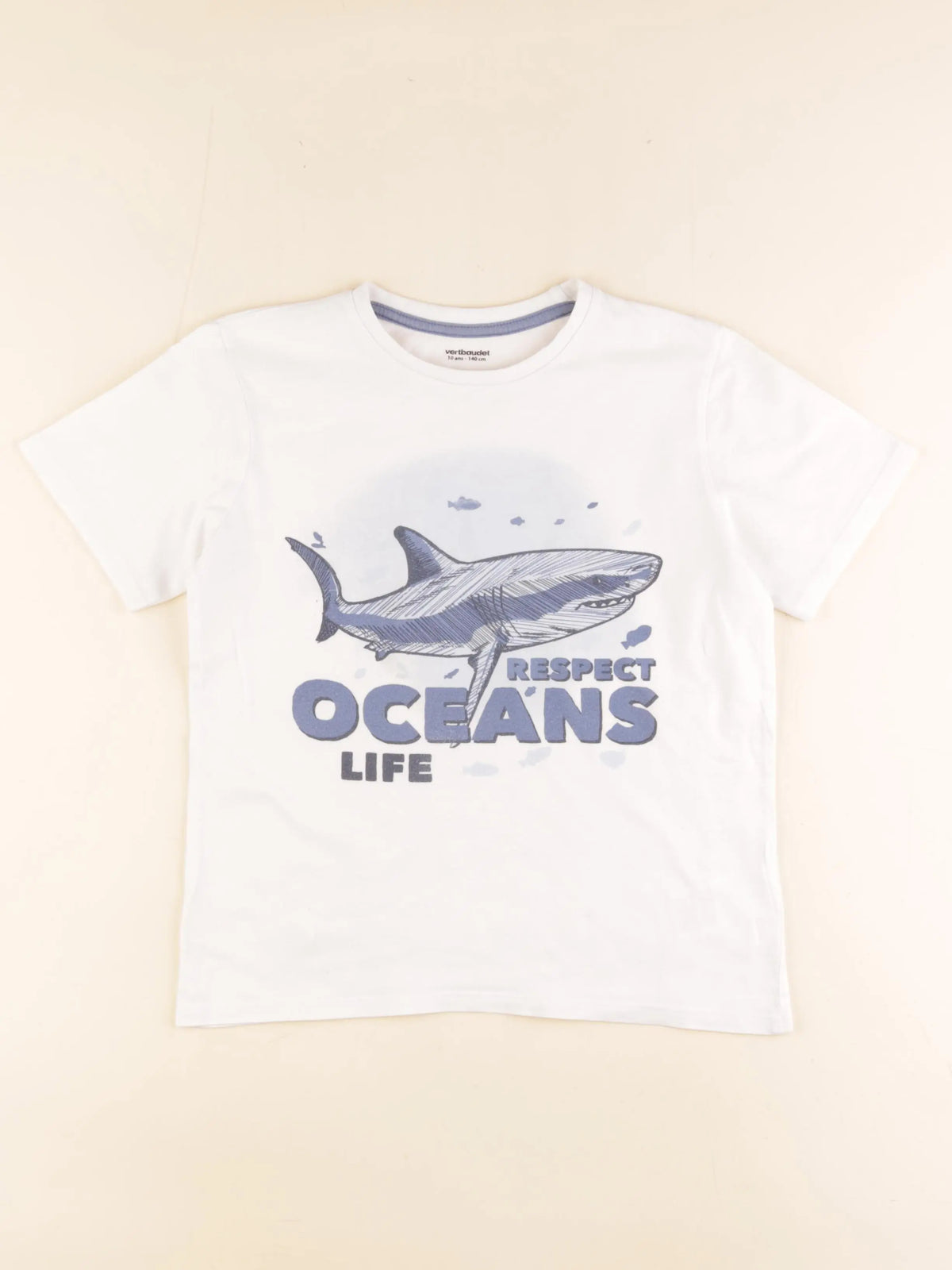 Vertbaudet - tee-shirt blanc - 10 ans