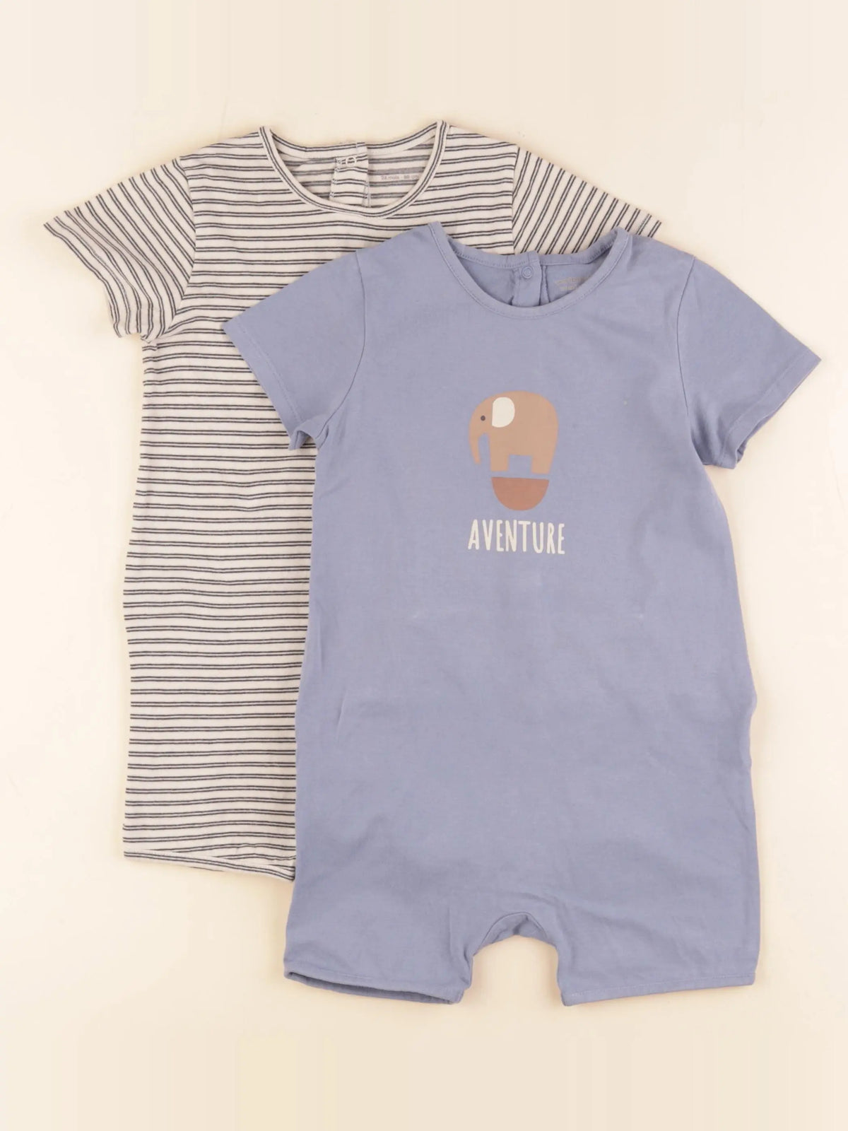 Vertbaudet - lot de 2 pyjamas coton multicolore - 24 mois