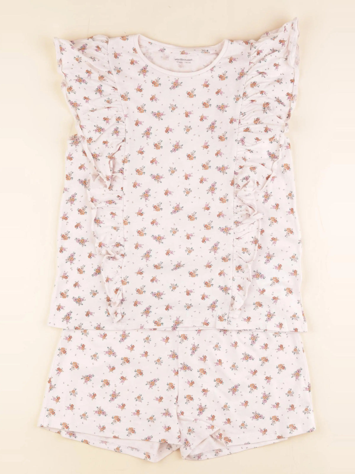Vertbaudet - pyjama coton rose - 10 ans
