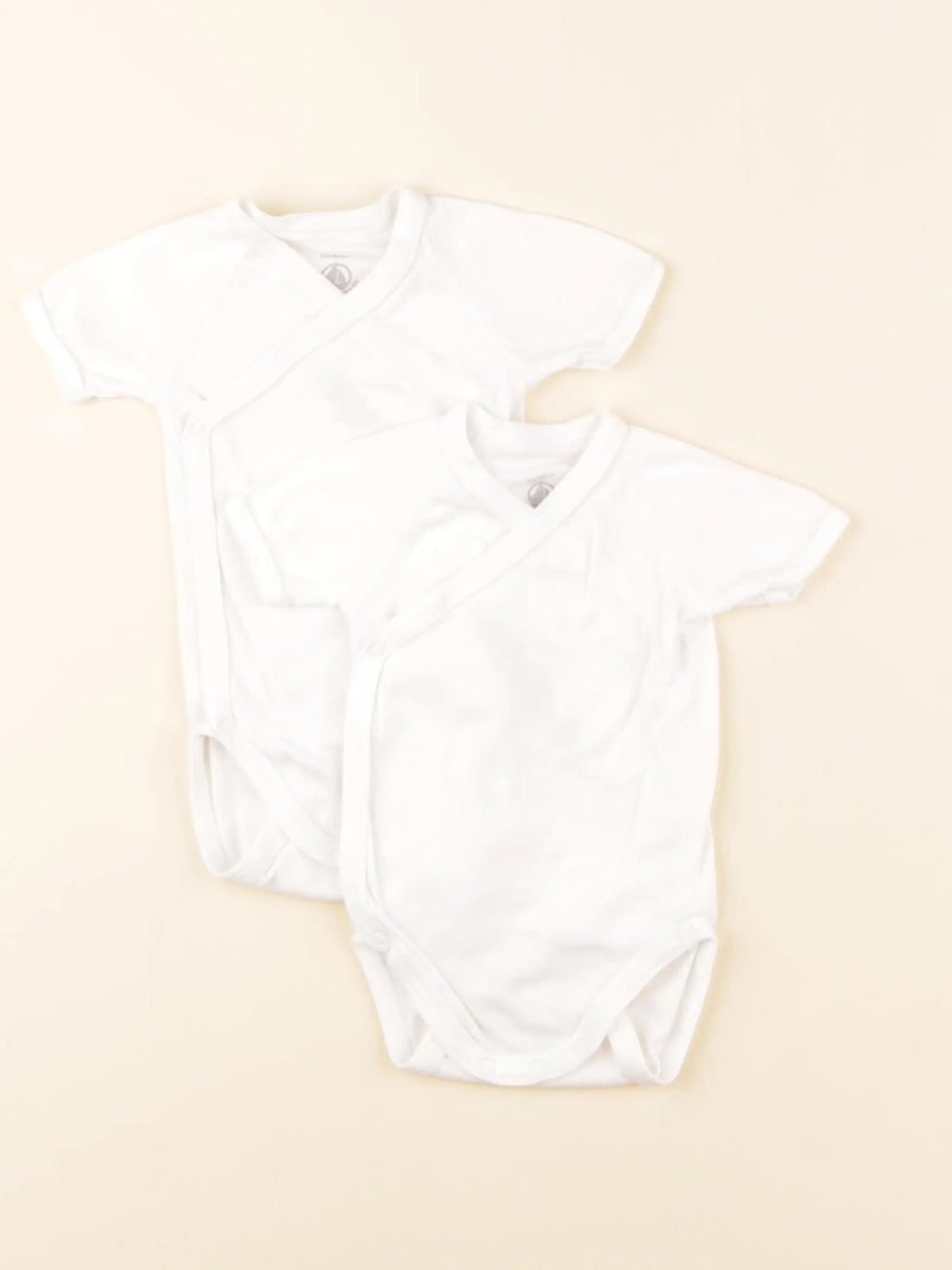 Petit Bateau - lot de 2 bodies en coton blanc - 3 mois