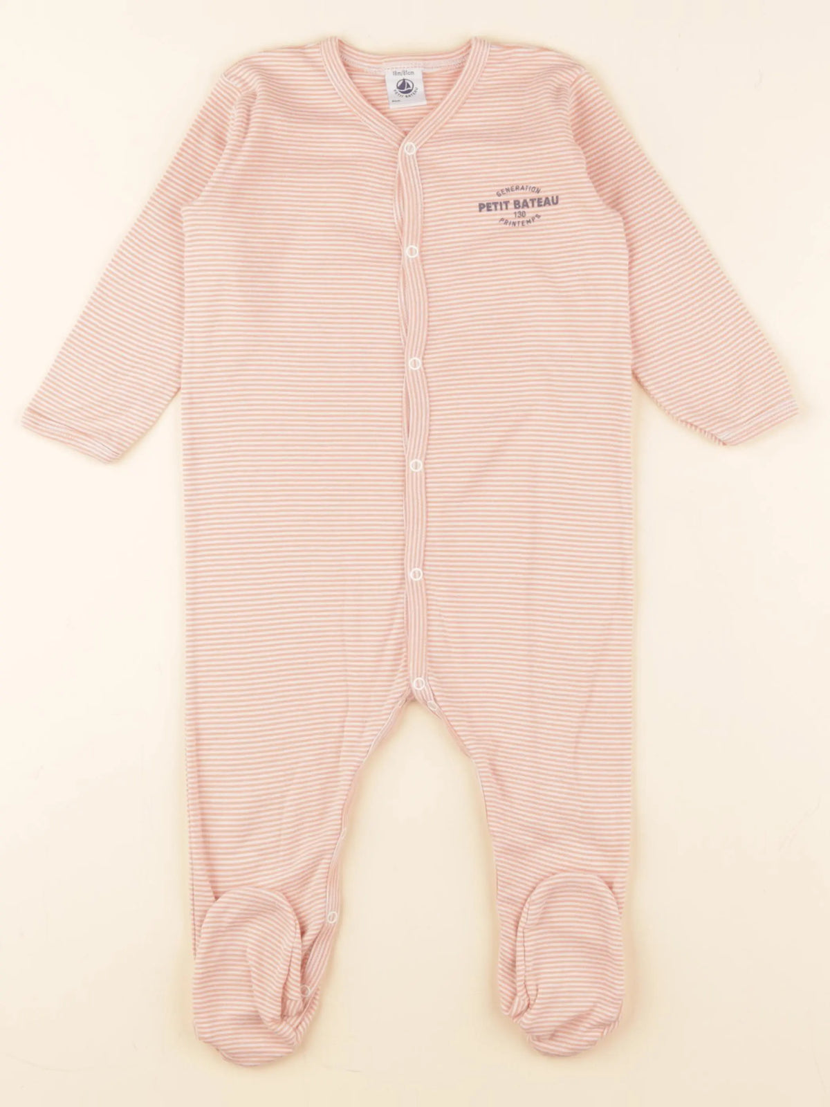Petit Bateau - pyjama coton orange - 18 mois
