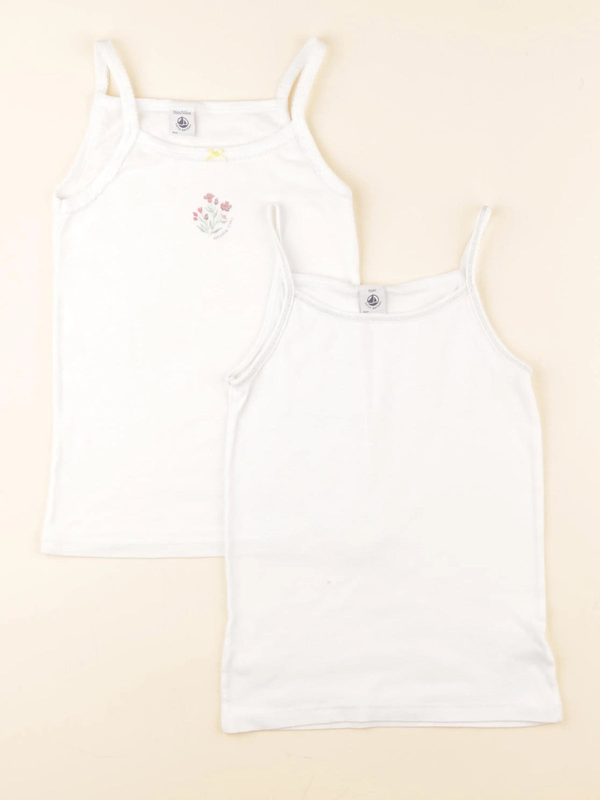 Petit Bateau - lot de 2 maillots de corps blanc - 10 ans