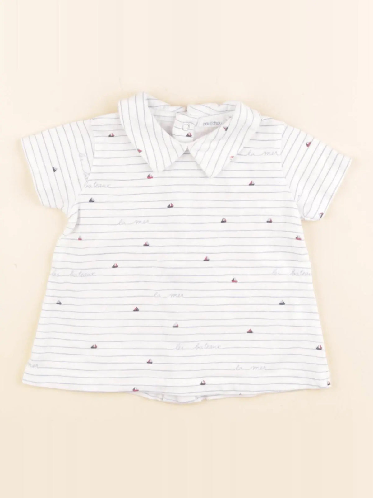 Boutchou - tee-shirt bleu - 6 mois