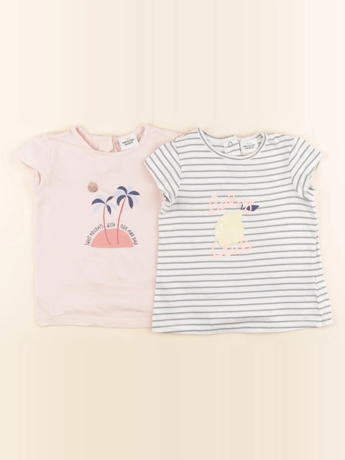 Tape à l'oeil - lot de 2 tee-shirts multicolore - 18 mois