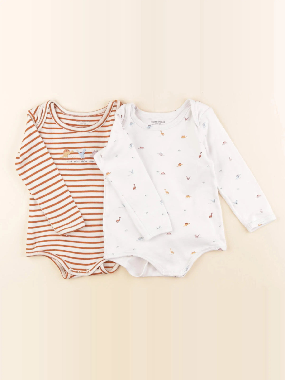 Vertbaudet - lot de 2 bodies en coton multicolore - 24 mois