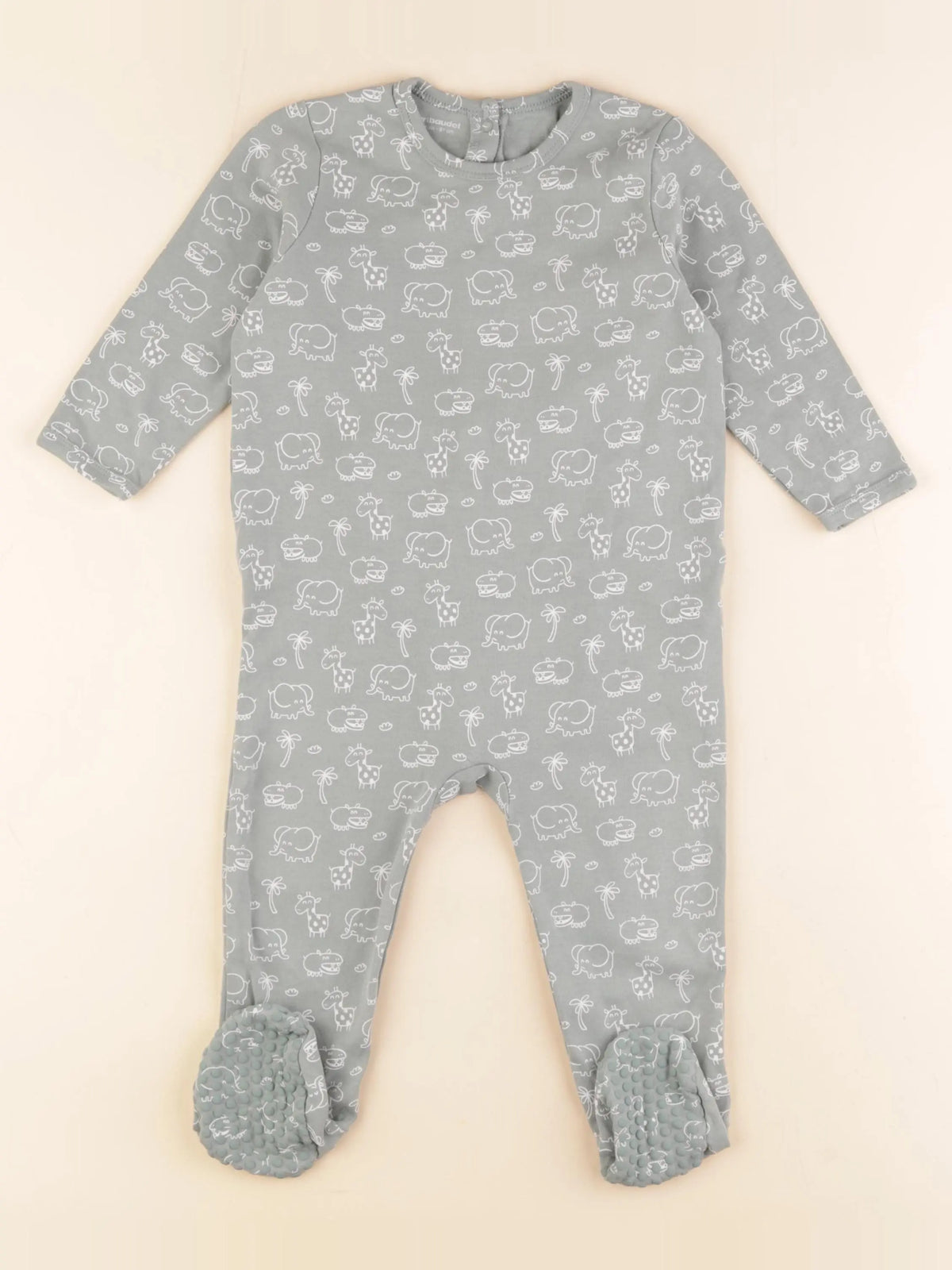 Vertbaudet - pyjama coton vert - 18 mois