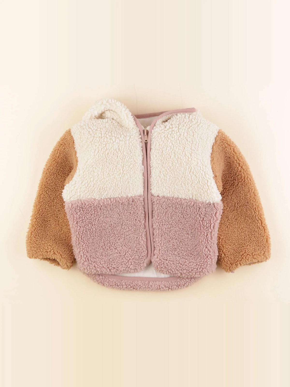 La Redoute - veste beige, rose - 3 ans