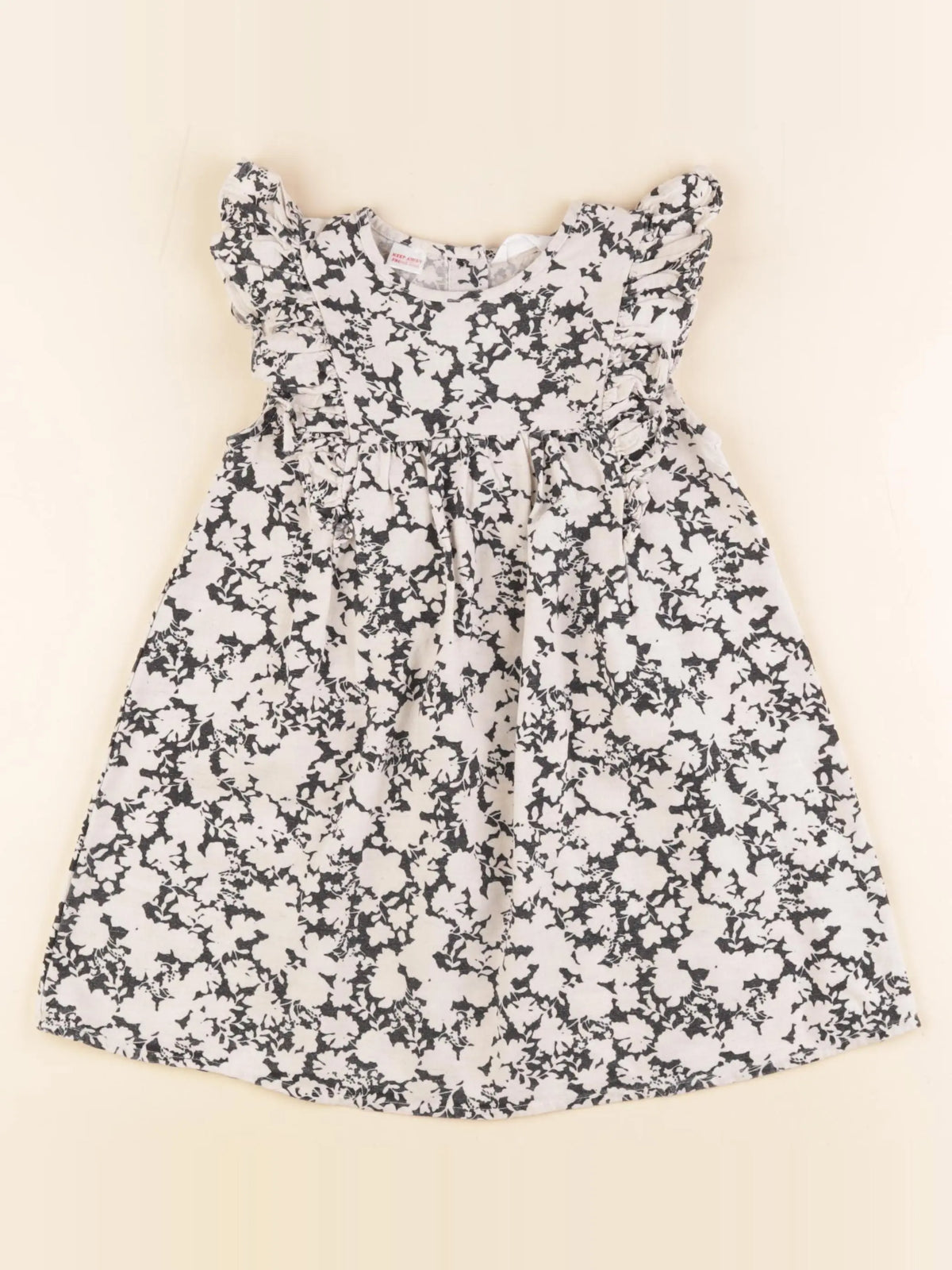 Mango - robe beige, noir - 3/4 ans