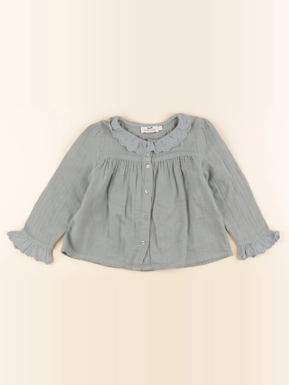 Cyrillus - blouse vert - 4 ans