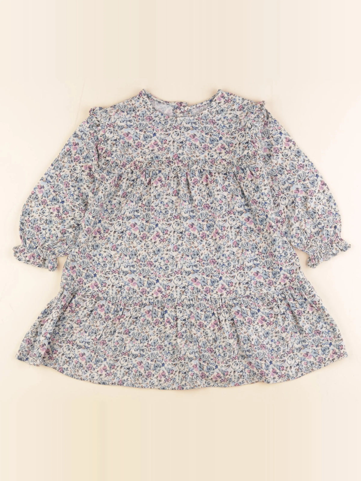 Zara - robe bleu, rose - 3/4 ans